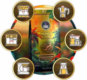 Kawa ziarnista West Caffee Mexico Estado de Chiapas Intesita Altura 4
