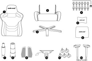 Fotel Anda Seat Fotel gamingowy materiałowy Kaiser 2 Frontier szary XL Anda Seat 11