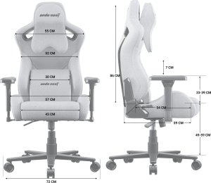 Fotel Anda Seat Fotel gamingowy materiałowy Kaiser 2 Frontier szary XL Anda Seat 10