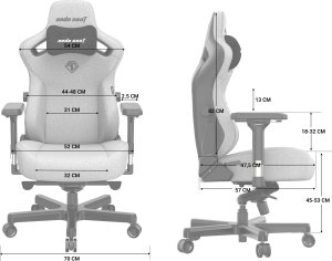 Fotel Anda Seat Fotel gamingowy skórzany Anda Seat Kaiser 3 L pomarańczowy obrotowy 11