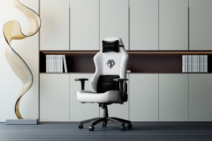 Fotel Anda Seat Fotel gamingowy skórzany Anda Seat Phantom 3 L biały obrotowy 11