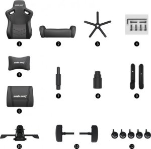 Fotel Anda Seat Fotel gamingowy do biura skórzany Anda Seat Kaiser 2 XL biały obrotowy 8