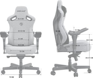 Fotel Anda Seat Fotel gamingowy Kaiser 3 PRO XL Anda Seat materiałowy szary 15