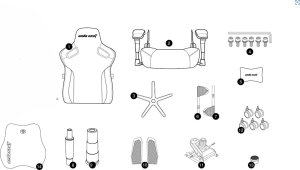 Fotel Anda Seat Fotel gamingowy Kaiser 3 PRO XL Anda Seat materiałowy szary 16