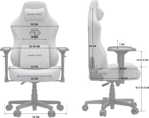 Fotel Anda Seat Fotel gamingowy Phantom 3 PRO L Anda Seat materiałowy czarny 10