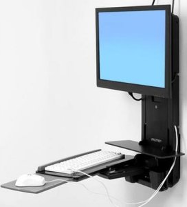 Ergotron 61-080-085 / PATIENT ROOM, VL18 STS WM, ERGOTRON BLACK 3