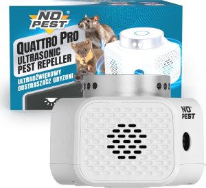 NO PEST Ultradźwiękowy Odstraszacz Myszy Szczurów Quattro Pro Odstraszacz na Myszy Szczury Gryzonie 12