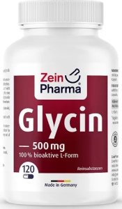Zein Pharma Zein Pharma - L-Glicyna, 500mg, 120 kapsułek 1