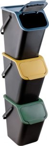 Kosz na śmieci Practic ZESTAW 3 POJEMNIKÓW 25L DO SEGREGACJI ODPADÓW KOLOR 11