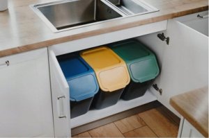 Kosz na śmieci Practic ZESTAW 3 POJEMNIKÓW 25L DO SEGREGACJI ODPADÓW KOLOR 26