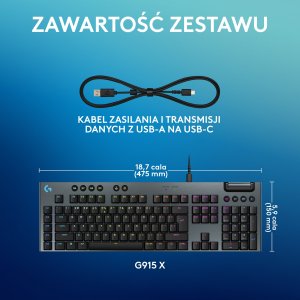 Klawiatura Logitech G915 X GL Tactile (920-012942) 8