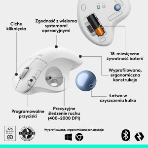 Mysz Logitech Ergo M575S biała (910-007030) 6