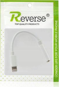 Revers Adapter Przejściówka Złącze Lightning do Mini Jack 3,5mm Biały do iPhone 2