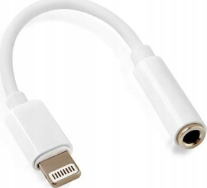 Revers Adapter Przejściówka Złącze Lightning do Mini Jack 3,5mm Biały do iPhone 3