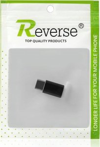 Revers Adapter Przejściówka REVERSE Złącze Micro USB do USB C Czarny Transmisja 3