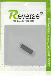 Revers Adapter Przejściówka Złącza Micro USB na Lightning Srebrny Transmisja 4