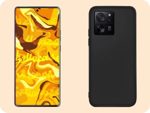 Hello Case ETUI DO XIAOMI 13T GUMOWE OBUDOWA CZARNE MATOWE SILIKON POKROWIEC SZKŁO 4