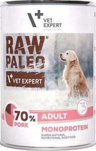 VetExpert VetExpert Raw Paleo Wieprzowina Adult Can 400g 1