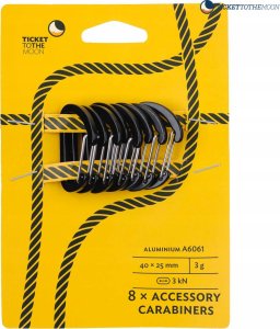 Ticket To The Moon Karabinki akcesoriowe TTTM Aluminium carabiners 8 szt. 7