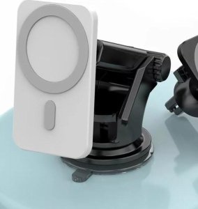 Ładowarka 1stCOOL 1stCOOL bezdrátová QI nabíječka 15W, magnetická, do auta, MagSafe kompatibilní, bílá 2