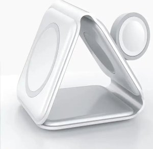 Ładowarka 1stCOOL bezprzewodowa przenośna QI ładowarka 3v1, MagSafe, USB-C, biała 2