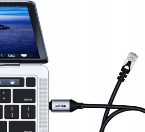 Kabel USB Unitek USB-C - RJ-45 5 m Czarno-srebrny (C18148AGY01-5M) 2
