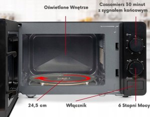 Kuchenka mikrofalowa Bomann Bomann MW 6014 CB schwarz 3