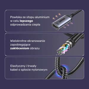 Adapter AV Unitek DisplayPort - HDMI szary (V1611A01) 11