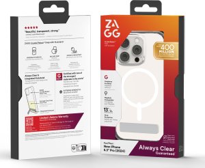 Zagg International ZAGG Crystal Palace Snap Kickstand - obudowa ochronna z podstawką do iPhone 16 Pro kompatybilna z MagSafe (clear) 4