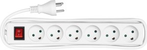 MicroConnect Power strip 6 outlets 5m White 1