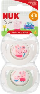 NUK smoczek Peppa Pig Star 0-6 M. 2 szt. 3
