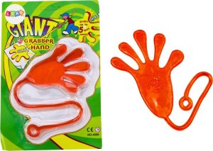 LeanToys Lepka Rączka Łapka Elastyczna Glut Slime Pomarańczowa 1