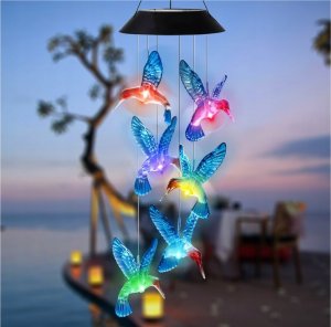 LeanToys Lampka Słoneczna Kolibry Ptaki LED Kolorowe 4