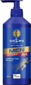 Alkotest DALAS_Men żel pod prysznic 3w1 żel pod prysznic do twarzy, ciała i włosów Sport 500ml 1