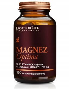 DOCTORS BEST DOCTOR LIFE Magnez Optima chelat aminokwasowy i Jabłczan Magnezu 200mg 100 kapsułek 2
