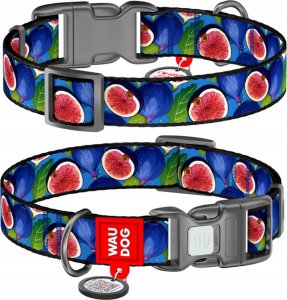 Collar WAU DOG OBROŻA NYLON Z ADRESÓWKĄ QR       25mm/33-49cm FIGA 1