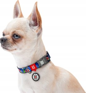 Collar WAU DOG OBROŻA NYLON Z ADRESÓWKĄ QR 25mm/33-49cm FIGA 2