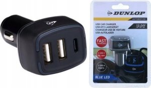 Ładowarka Dunlop ŁADOWARKA SMOCHODOWA MULTI 2x USB A + USB C DUNLOP 1