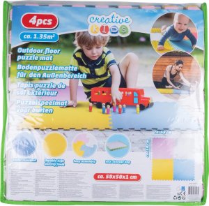 Eddy Toys MATA PUZZLE PIANKOWE EVA 60X60 KOLORY 4 ELEMENTY Z TORBĄ 3