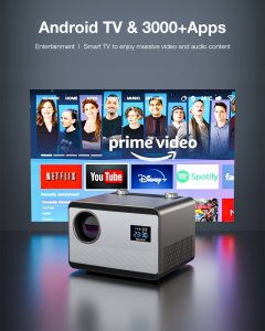 Projektor Blitzwolf Rzutnik / Projektor LED BlitzWolf BW-V7, 1080p, Android, Bluetooth 5