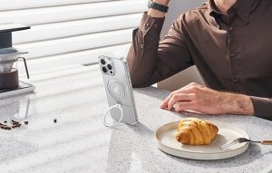 Torras Etui Ostand Spin dla iPhone 16 ProMax (Przeźroczyste) 2