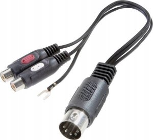 Adapter AV SpeaKa SpeaKa Professional SP-7870284 Phono / DIN-tilslutning Audio Y-adapter [1x Diodestik 5-pol. (DIN) - 2x Cinch-bøsning] Sort 1