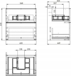 RE010601027030 / ELITA / LOOK / SZAFKA 60 2S NAVY BLUE MATT PDW / 168573 / 6