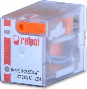 Relpol Przekaźnik przemysłowy R4 4P 230V AC 6A 2014-23-5230-WT 860413 RELPOL 1