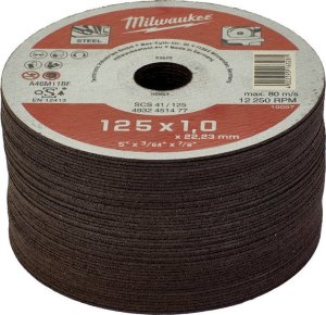 Milwaukee Tarcza Milwaukee 4932451477 do cięcia metalu Contractor 125x1 szara 2