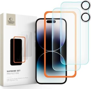 Tech-Protect SZKŁO HARTOWANE TECH-PROTECT SUPREME SET 3-PACK IPHONE 16 CLEAR 1