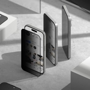 Ringke SZKŁO PRYWATYZUJĄCE RINGKE EASY SLIDE 2-PACK IPHONE 16 PRO PRIVACY 3