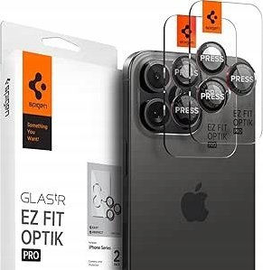 Spigen OSŁONA APARATU SPIGEN OPTIK PRO L-SERIES GLAS.TR ”EZ FIT” CAMERA PROTECTOR 2-PACK IPHONE 14 PRO / PRO MAX / 15 PRO / PRO MAX / 16 PRO / 16 PRO MAX BLACK 1