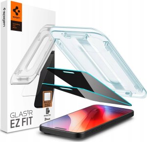 Spigen SZKŁO PRYWATYZUJĄCE SPIGEN GLAS.TR ”EZ FIT” 2-PACK IPHONE 16 PRO PRIVACY 1