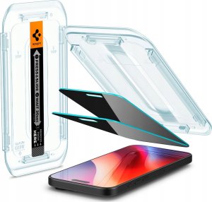 Spigen SZKŁO PRYWATYZUJĄCE SPIGEN GLAS.TR ”EZ FIT” 2-PACK IPHONE 16 PRO PRIVACY 2